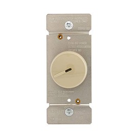 EATON Wiring RI306PL-V-K 600-Watt 120-Volt Lighted Incandescent/Halogen Rotary Dimmer with Preset, Ivory