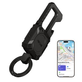 Miroddi Keychain Tracker, Men's Key Chain Works with Find My(iOS Only), Heavy Duty Keychain Carabiner Bottle Opener, Car Key Chains with Finder, Anti-lost Keyrings Tracker, Rechargeable, Black