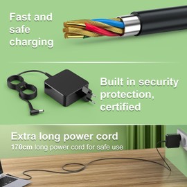 65W Laptop Netzteil Ladegerät für Lenovo Ideapad 3 5 110 100 100s 310 320 320S 330 330S 510 710 S145 S340 S540 Yoga 510 520 Flex 4 5 6 ADLX65CLGE2A ADLX65CCGE2A 20V 3.25A Ladekabel 4,0 x 1,7mm