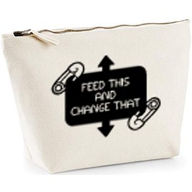Hippowarehouse Feed This and Change That printed make up cosmetic wash bag 18x19x9cm