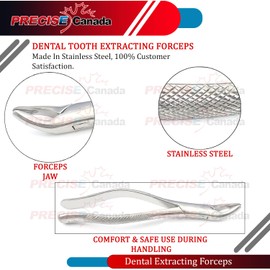 PRECISE CANADA: EXTRACTING Forceps 150A Upper INCISORS CUSPIDS and BICUSPIDS Universal Parallel Beaks