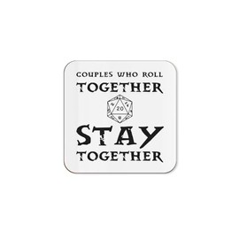 The Victorian Printing Co - Couples That Roll Together, Stay Together - Funny Anniversary Relationship Single Coaster