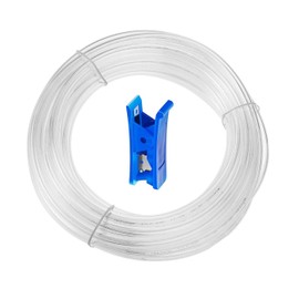 HUAZIZ 12 Metres Transparent PU Pneumatic Hose Pneumatic Polyurethane Hose Flexible Compressed Air Hose Outdoor 8 mm x Inner 5 mm + 1 x Hose Cutter