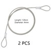 2 PCS Lock Cables for Bicycle, Double Loop Stainless Steel