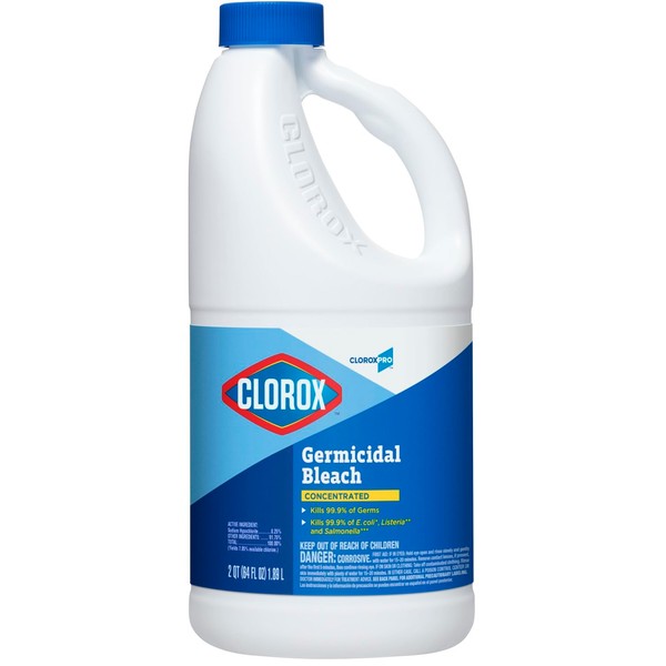 Clorox Germicidal Bleach, CloroxPro Concentrated, 64 Ounce Bottle (31009) Packaging May Vary