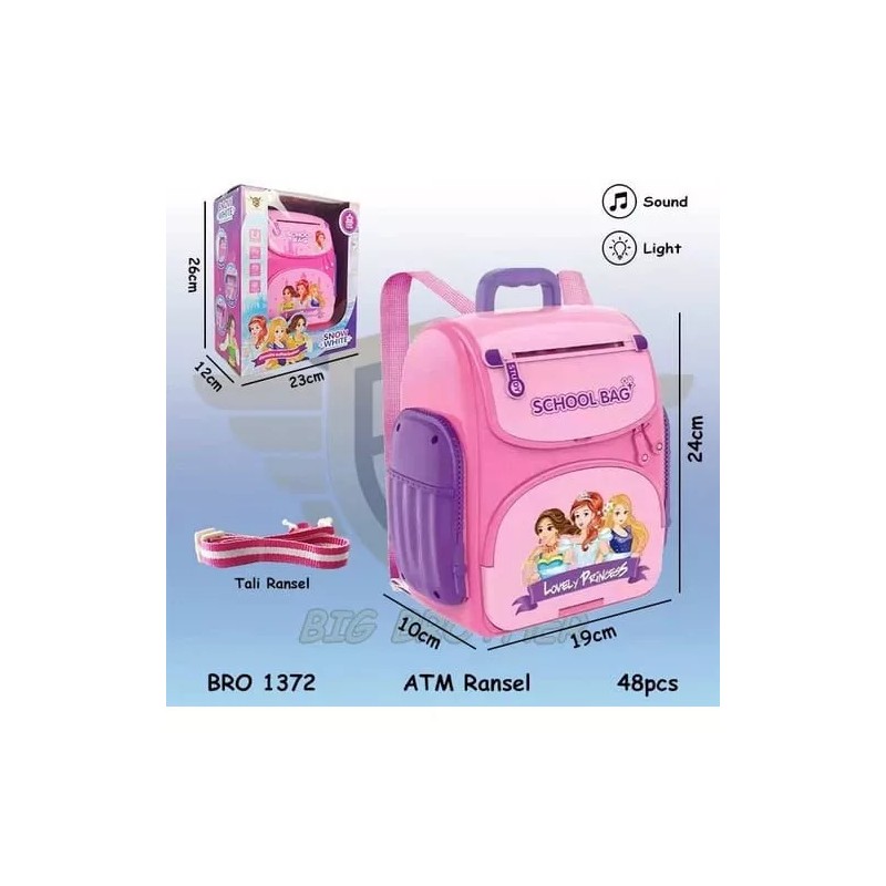 K&H Mochila Alcancía Regalo Niños Huella School Bag Juguetes