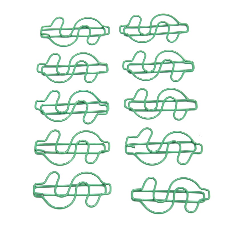 100pcs Dollar Shape Paper Clips Creatively Cute Plated Metal Bookmark