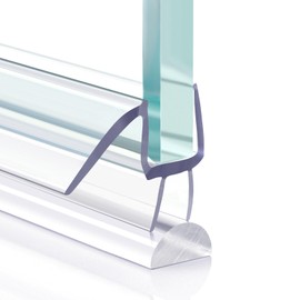 FCSOTSPS Shower Door Bottom Seal - 2 PCS 1/4" x 36" Shower Door Sweep for 1/4 Inch Glass, Frameless Glass Shower Door Seal Strip - Stop Shower Leaks and Create a Water Barrier