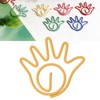 100Pcs Paper Clip Metal Hand Shaped Design Rustproof Paperclip Decoration