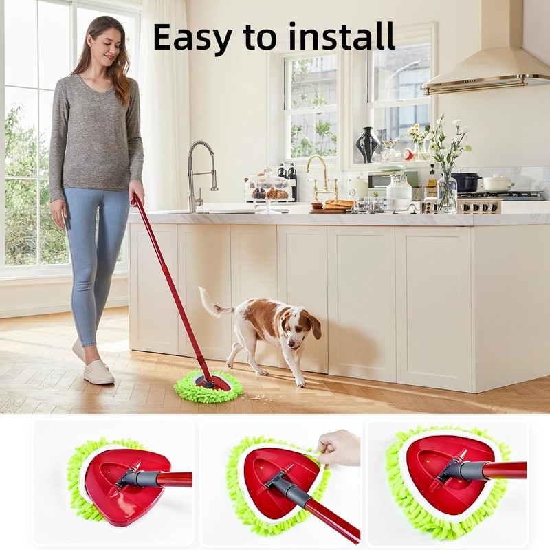 Mop Heads Replacements,3 Pack Spin Mop Refill Replace Head for