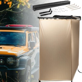 Camping Awning Shower Tent, Car Portable Privacy Shower Bathroom Shelter Restroom Compatible with Jeep, Toyota, Great 4x4 Accessory, Outdoor Camping Awning Shower Room for RV, Van, Truck