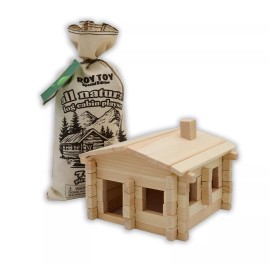 Roy Toy 70 Piece Log Building Set Roy Toy All Natural Real Wooden Pieces Made In The USA