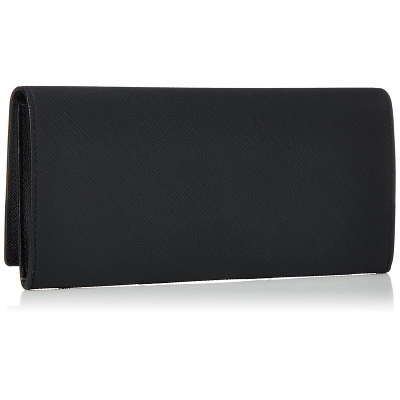 Dunhill 001 Men's Long Wallet PLAIN Black, 001 black