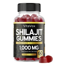 Gomitas De Shilajit 60 Unidades 1000mg Sabor A Frambuesa