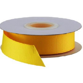 Grosgrain Ribbon -25MM X 10Meters (Yellow).Double Sided, Crafts, Gifts Wrap, Decoration, Cloth, Party, Sew, Crafs, Bow, Events and Much More