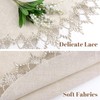 URROMA Linen Round Doily,90cm/35.43" Beige Table Cover Coffee Table Dustproof