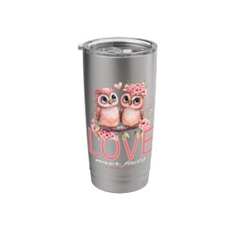 Love Never Fails Bible Verse Cute Christian Valentine -2025 Stainless Steel Insulated Tumbler