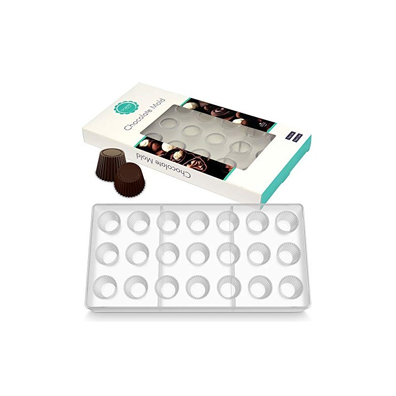 O'Creme Clear Polycarbonate Chocolate Mold Transparent Jelly Candy Mold -
