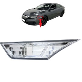 BIAREN Indicator Turn Light Marker Lens Left Side Marker Light Lamp Lens Clear For Honda Civic 2015-2020 34350TETH01 34350-TET-H01