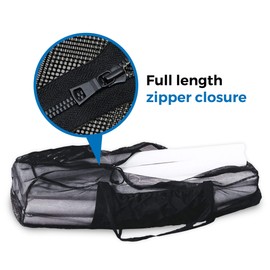 Water Gear Pool Noodle Bag - Lightweight Kids Pool Toy Storage - Mesh Carrier for Swimming Pool Accessories- with Zipper Closure and Shoulder Straps