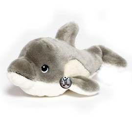 Crazy Dolphin Cuddly Toy Grey / White 21 cm