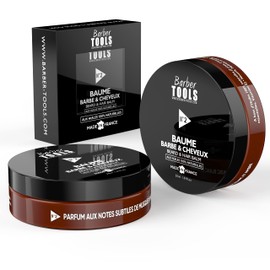 Barber Tools Beard Balm N°2 with 100% Natural Oils 30 ml - Made in France - Nourishes, Hydrated, Textured With 2 Waxes, 2 Butters, 5 Vegetable Oils, 2 Essential Oils, Vitamin E