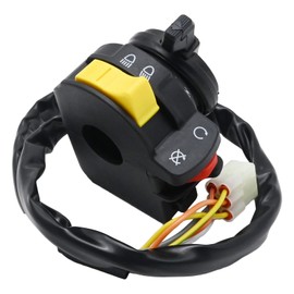 Left Handlebar Start Stop Headlight Choke Lever Switch Replacement for Suzuki Eiger 400 Kingquad 400 Quadmaster 500 Quadsport 250 Ozark 250 Replace# 37400-27H00 37400-09F02