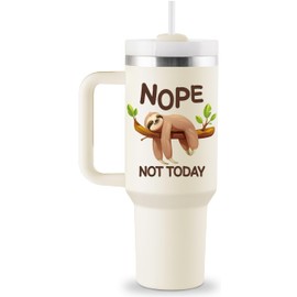 ROSTANTEN Sloth Gifts - Sloth Gifts for Women - Sloth Lovers Birthday Christmas Gifts - Sloth Themed Gift Ideas - Sloth Stuff - Sloth Tumbler - 40oz Travel Mug Insulated Tumbler with Lid and Straw