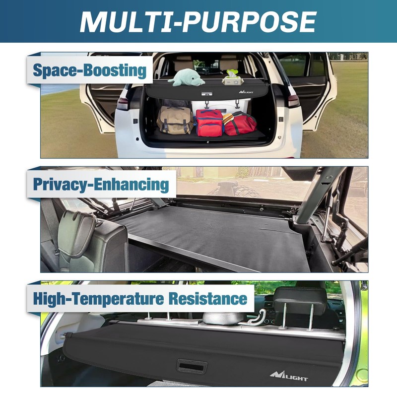Nilight Trunk Cargo Cover for Jeep Grand Cherokee L 3