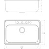 CozyBlock 33" Stainless Steel Drop In/Topmount Single Bowl Kitchen Sink