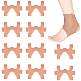 Pack of 10 Precut Kinesiotapes for Ankle, Kinesiotapes Ankle, Pre-Cut, Skin-Friendly with Perfect Wearing Comfort, Waterproof Elastic Physio Tape (Skin Colour)