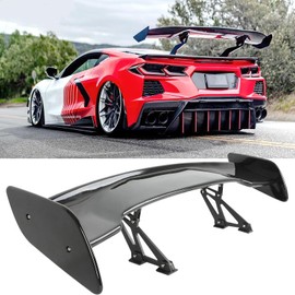 DREAMOTOR 57 Inch Universal Rear Spoiler, GT Style Car Rear Trunk Spoiler Wing Spoiler Compatible with Chevy Corvette C8 C7 Camaro Mazda Miata RX-7 Nissan Lexus Toyota Honda Civic Ford Mustang Scion