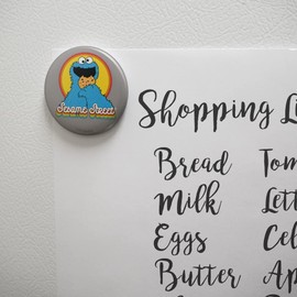 Sesame Street Colorful Cookie Monster Kitchen Refrigerator Locker Button Magnet
