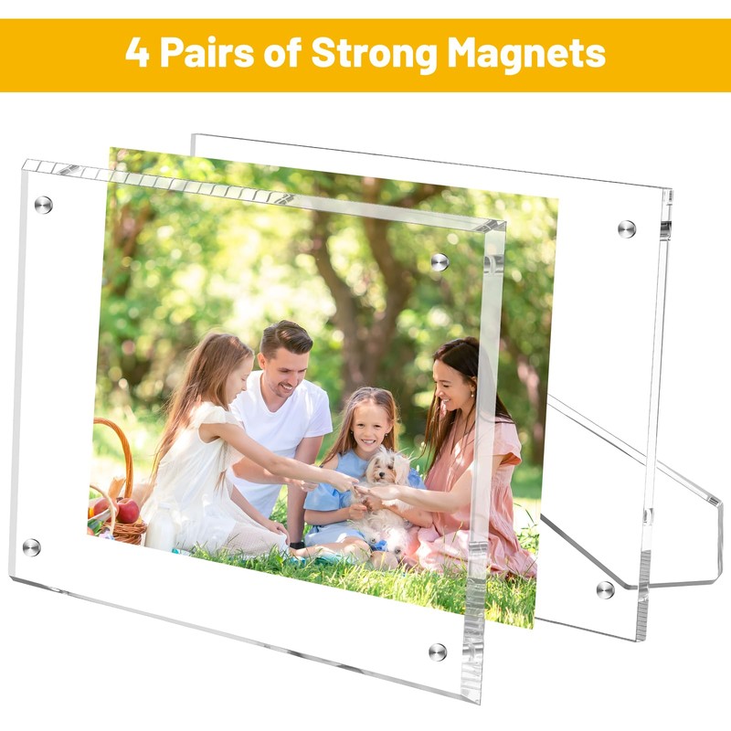 lalago Acrylic Magnetic Picture Frame, 20 x 25 cm, Frameless
