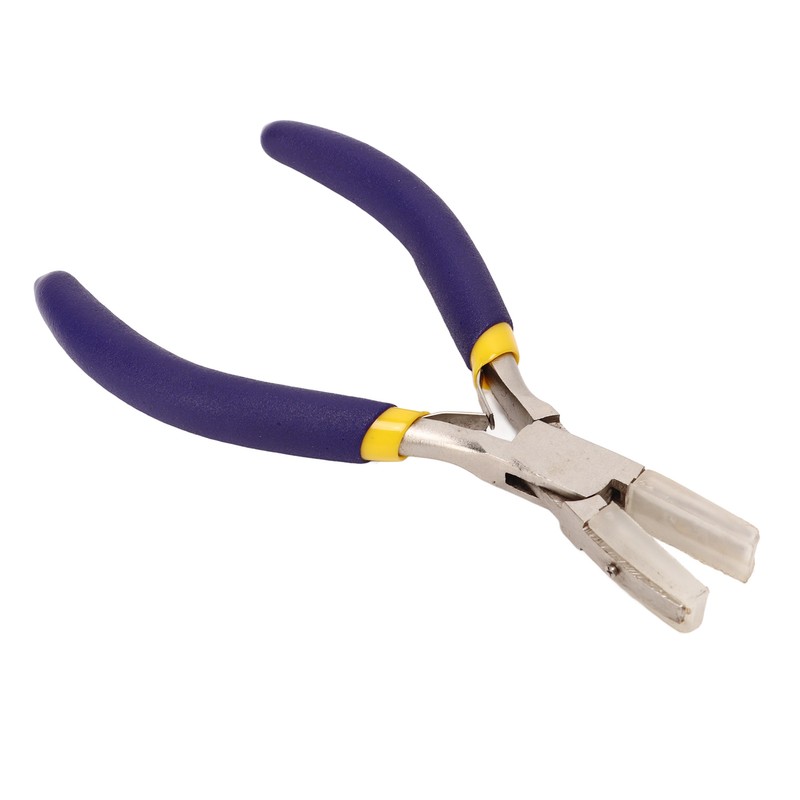 Flat Nose Pliers Blue Handle Double Spring Structure Carbon Steel