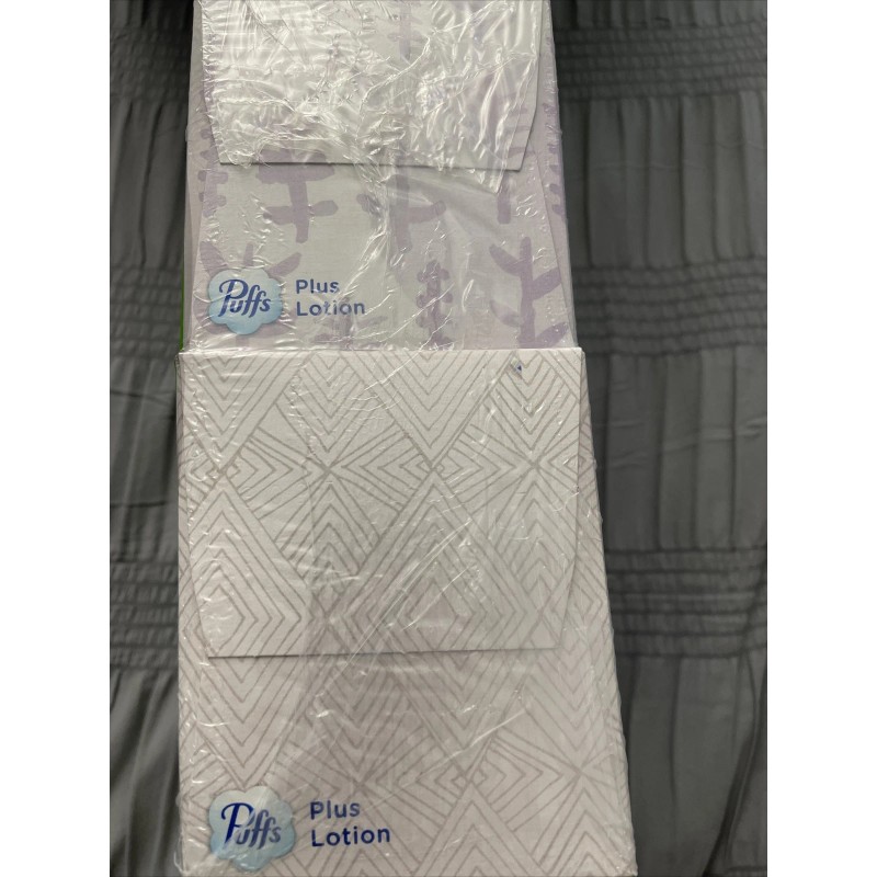 Puffs Plus Lotion 2-Ply Facial Tissues, White, 56 Sheets Per