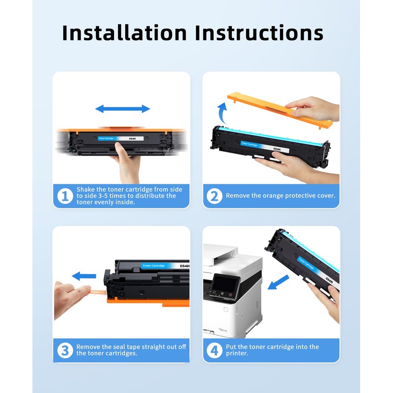 054H Toner Cartridge Replacement Compatible for Canon 054H 054 Use