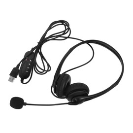 Mikinona Noise Cancelling Office Headphones with Microphone Comfortable Call Center Headset Lightweight Design for and Online Learning USB Connection for Students and Professionals