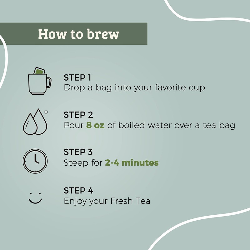 Fescha Organic Jasmine Green Tea Bags, Flower-scented Tea (50-count), Eco-Conscious