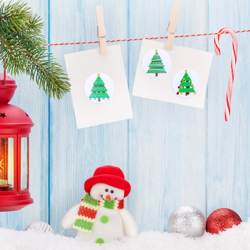 500 Pieces Christmas Tree Roll Stickers Christmas Holiday Stickers for