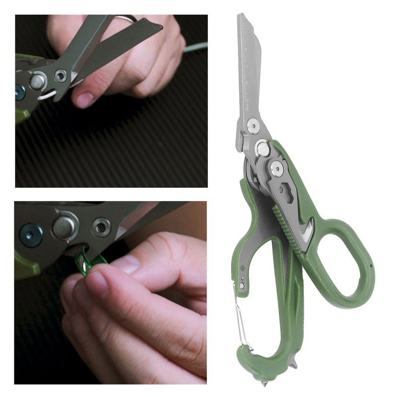 Foldable Emergency Response Shears Simple Portable Multifunctional Folding Emergency Scissors