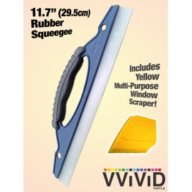 VViViD - Espátula de Goma para el hogar, tamaño Grande, Incluye rasqueta para Ventanas, Color Amarillo