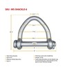 Mytee Products Web Sling Shackle - 6" w/Quick Pin, 23,500