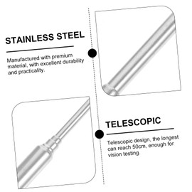 ORFOFE 2pcs Telescopic Stainless Steel Eyesight Test Hand Pointers for Hospital Use Durable Testing Tools Lightweight and Practical Optometry Instruments