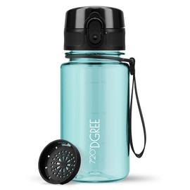 720°Dgree crystalClear ‘uberBottle’, Children's Water Bottle with Sieve, BPA-Free, Leak-Proof, for School, Kindergarten, Girls & Boys from 3 Years, Small Water Bottle, Lightweight, Shockproof – 350 ml