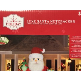 Holiday Time 🎁 8 Ft Santa Inflatable Xmas Holding Christmas🎄 Tree Luxe Holiday Nutcracker