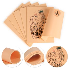 Practice Skin for Tattooing 3 MM, 6 PCS Thicker Design With A Realistic Feel And Easy to Color, Fake Skin Tattoo Perfect for Both Professional Tattoo Artists And Beginners