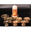NKlaus disc candlestick Ø9cm brass gold candlestick matt altar candlestick