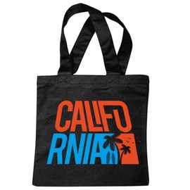 'California Beach Beach Palm Trees Surfing Surfing Surfboard Longboard Wellenreiten Waves Beginners Shop Shopping Bag Shoulder Bag School Bags Gym Bag in Black