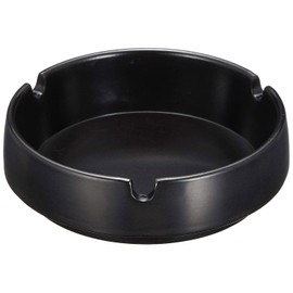 Nagao 0836-061 Echo Metal Melamine Ashtray (90φ), Set of 12, Black